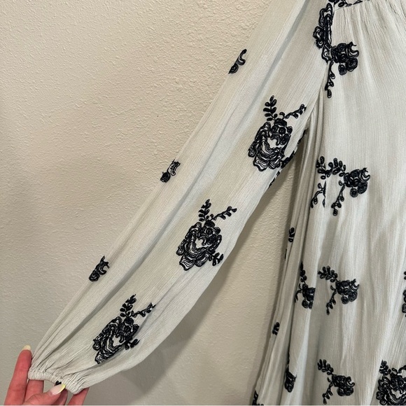 Free People White and Black Floral Mini Dress - Picture 7 of 16